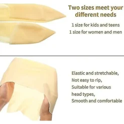Skaldet hætte Latex Skaldet hætte til voksne Makeup Skaldet hoved paryk hætte kostume tilbehør