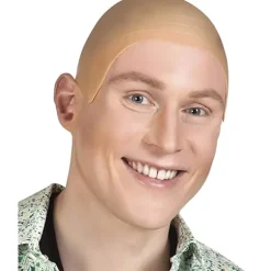 Skaldet latex paryk til karneval, halloween og JGA, hårløs paryk til kostume