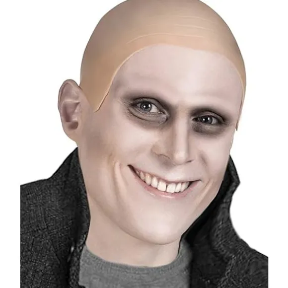Skaldet latex paryk til karneval, halloween og JGA, hårløs paryk til kostume