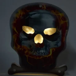 Skeletlys, Hodeskalleformet LED Halloweenlys, Mini Bærbar