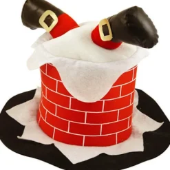 Skorstenshat med nisseben, rød