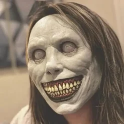 Skræmmende Halloween maske smilende dæmoner rædsel ansigtsmasker ondskab cosplay rekvisitter.I