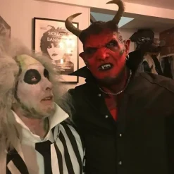 Skræmmende Halloween-maske Ikari-Demon Latexmaske Djævel Realistisk Maske til Voksen Horror Djævlehorn Spøgelsesp gave Halloween-gave-XS As shown