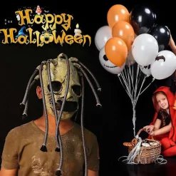 Slipknot Maske Horror Latex Grimasse Træ Maske Realistiske Cosplay Rekvisitter til Halloween (FMY)