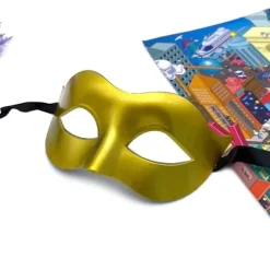 Sølvfarvet The Good Life Maskerade Maske til Mænd eller Kvinder i Venetiansk Stil, Festmaske til Øjnene, Sort Mat, Karneval, Halloween
