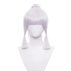 Sølvgrå Hestehale Pandehår Varmebestandig Paryk Til Cosplay Anime Paryk Halloween Kostume