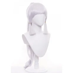 Sølvgrå Hestehale Pandehår Varmebestandig Paryk Til Cosplay Anime Paryk Halloween Kostume