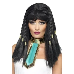 Smiffys Dame Cleopatra Paryk En Størrelse Sort, CJY Black Black en-US