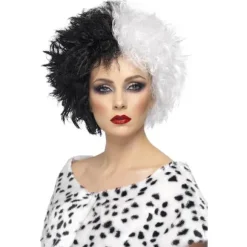 Smiffys Dame Ond Madame Ond Paryk One Size Sort/Hvid Sort/Hvid Black/White One Size