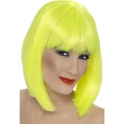 Smiffys Dame/Dame Glam Paryk One Size Neon Gul, CJY Neon Yellow en-US