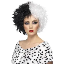 Smiffys Ladies Evil Madame Evil Paryk One Size Sort/Hvid Sort/HvidCJY Black/White One Size