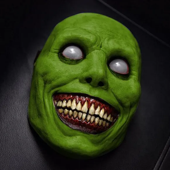 Smilende dæmon horror maske green