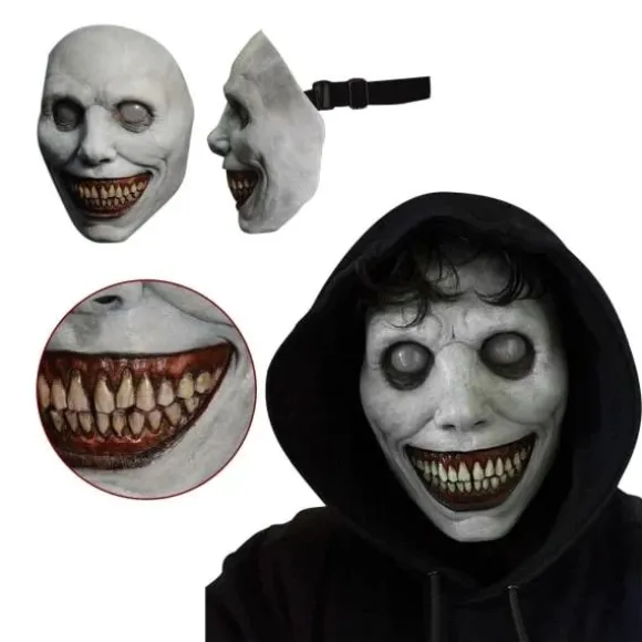 Smilende dæmon horror maske green