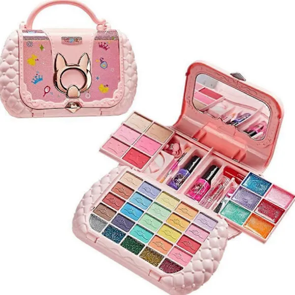 Sminkesæt til børn, skønheds legetøj, lille taske, vaskbar, lade som om makeup, kosmetik legetøj med spejl, giftfri