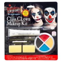 Sminkset Läskig Clown Maskeradsmink Halloweensmink Multicolor one size