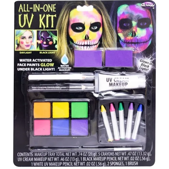 Sminkset UV Allt i ett Halloweensmink Multicolor one size