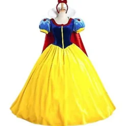 Snehvide Prinsesse Kostume Kvinder Eventyrkjole Pandebånd Sæt Fancy Kjole Halloween Karneval Fest Scene Tøj