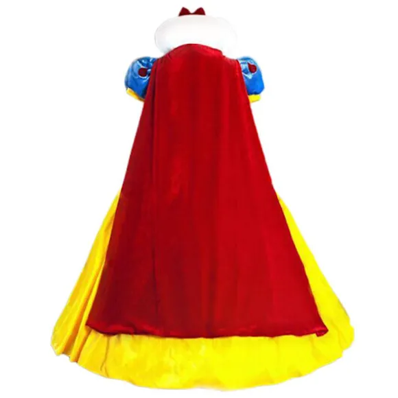 Snehvide Prinsesse Kostume Voksen Kvinder Dronning Eventyr Kjole+hovedbeklædning Sæt Cosplay Fest Halloween Karneval Rollespil Outfit 2XL