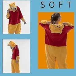 Snug Fit Unisex Voksen Onesie Pyjamas Dyr Enkeltdel Halloween Kostume Nattøj -r (X-large Brun)