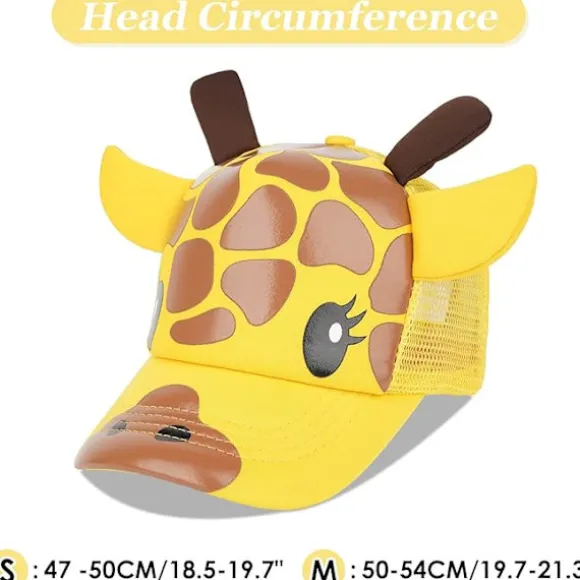 Sommer solhat baby dreng pige til strand udendørs sport baseballhat med anti-UV visir børns sportskasket til tennis fodbold golf - 2-8 år Yellow 52CM | Fyndiq