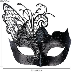 Sommerfugl Rhinestone Metal Venetiansk Kvinde Maske til Maskerade/Mardi Gras Fest/Sexet