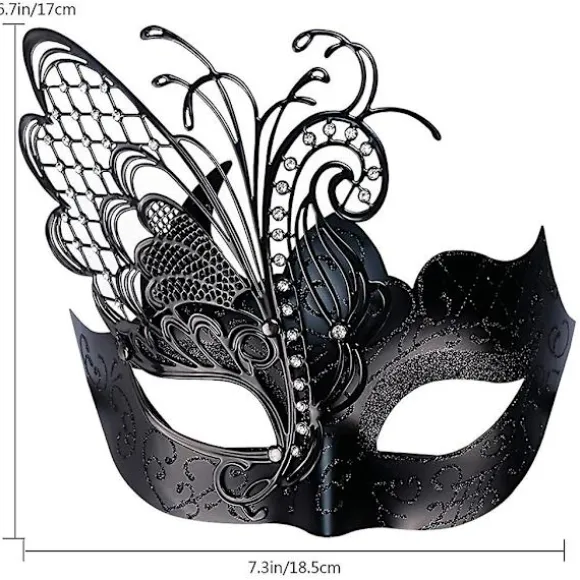 Sommerfugl Rhinestone Metal Venetiansk Kvinde Maske til Maskerade/Mardi Gras Fest/Sexet