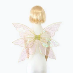 Sommerfuglevinger til voksne og børn, glitrende gennemsigtige fevinger_yux pink