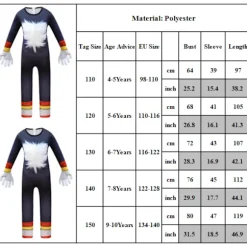 Sonic The Hedgehog Cosplay Kostume Tøj Til Børn Drenge Piger Jumpsuit + Maske + Handsker 9-10 År = EU 134-140 Shadow Jumpsuit + Maske
