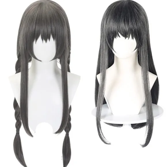 Sort Cosplay Paryk - Højtemperaturfiber, Justerbar, Perfekt til Anime Rollespil & Fester, CJY