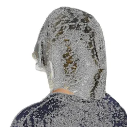 SORT FISKEMASKE LATEX DYREHOVEDMASKE GRÅ FISKEDRAGT UDKLÆDNINGSFEST VOKSEN RUYUU