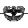 Sort Maskebalmaske til Mænd - Romersk Græsk Mytologi Ventiansk Maske Halloween Cosplay Karneval