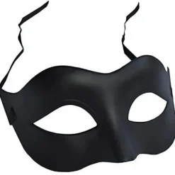 Sort mat klassisk venetiansk maske, maskerade, burlesk bold, A