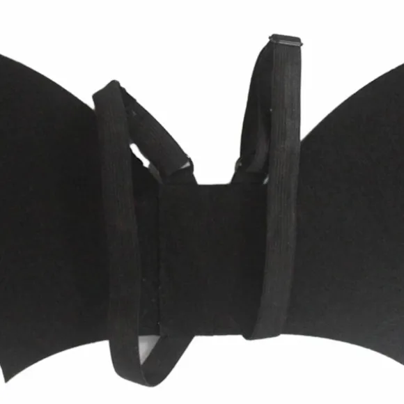 Sorte flagermusvinger Halloween engel fancy dress dekoration tilbehør kostume