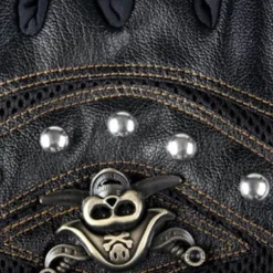 Sorte nittehandsker steampunk gotiske handsker punk tøj nitte mo