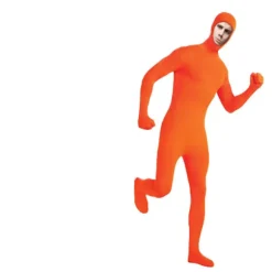 Spandex Heldragt Kostume med Ansigtsåbning til Halloween Orange Orange 190