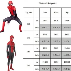 Spider Man Unisex Voksen Halloween Party Rollespil Jumpsuit 170cm 170cm