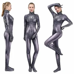 Spider Woman Jumpsuit Cosplay Kostume Spiderman Tights Bodysuit . Black M
