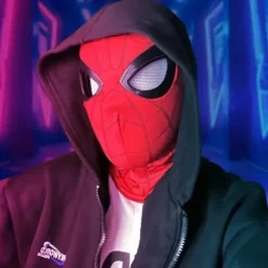 Spider-Man 1:1 Fjernbetjening Elastisk Maske Bevægelige Øjne Cosplay-FS-