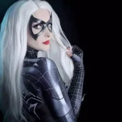 Spiderman Cosplay-kostume til kvinder, Halloween påske . black XL