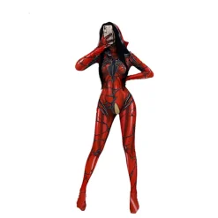 Spiderman Kostume Voksen Rød Ghost Spider Kostume Jumpsuit Bodysuit L