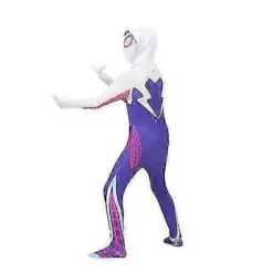 Spiderman Kostume Voksen Børn Gwen Stacy Spider Cosplay Superhelt Bodysuit Jumpsuit Kvinder_Lucky_B 110 cm