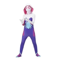 Spiderman Kostume Voksne Børn Gwen Stacy Spiderman Cosplay Superhelt Bodysuit Jumpsuit Kvinder ILX{XW} 170 cm