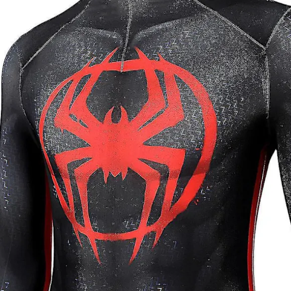 Spider-Man Miles Morales Cosplay Kostume til Børn og Voksne XXS Jumpsuit (uden maske)