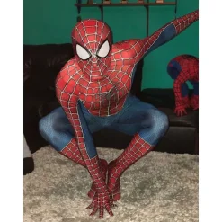 Spiderman Tobey Maguire Kostume Rød Raimi Cosplay Superhelt
