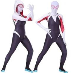 Spider-Man World Gwen Stacy Cosplay Jumpsuit Halloween 160cm 130cm