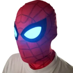 Spiderman-maske med lysende øjne, Superhelte-maske til børn/voksne-FS- Red-Kids