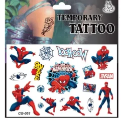 Spiderman-tatoveringer - 4 ark - Børnetatoveringer - Avengers flerfarvet