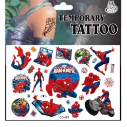 Spiderman-tatoveringer - 4 ark - Børnetatoveringer - Avengers flerfarvet