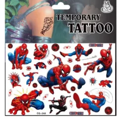 Spiderman-tatoveringer - 4 ark - Børnetatoveringer - Avengers flerfarvet