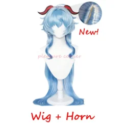 Spil Genshin Impact Ganyu Cosplay Paryk Horn Gradient Lys Mørkeblå Paryk Simulation Hovedbund Syntetisk Varmebestandig Stil 2 Har Hovedbund, CJY Style 2 Have Scalp en-US | Fyndiq